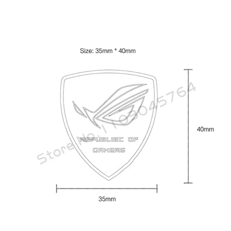 ROG Belief Aluminum PC Case Sticker Gamer Logo Label For Custom Modding 4