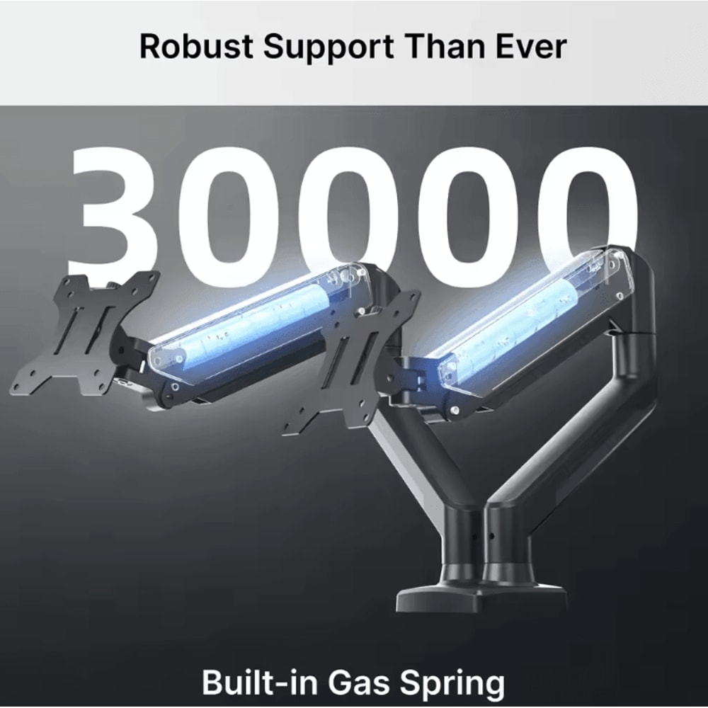 Nearhub Dual Arm Monitor Stand Adjustable Desk Mount For 1332 Inches Screens With CClamp Grommet 1