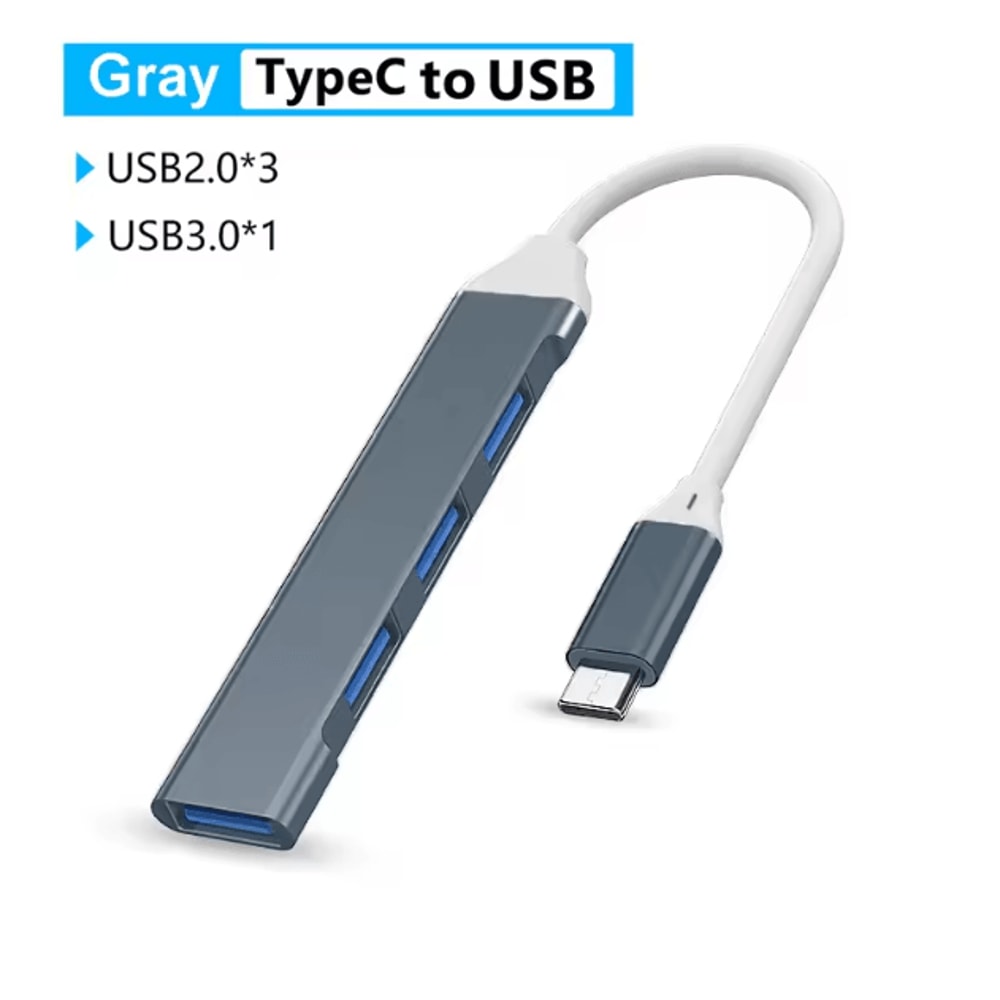 UltraConnect 6in1 USBC Hub Adapter 4K HDMI Multiport Docking Station For MacBook Laptops 6