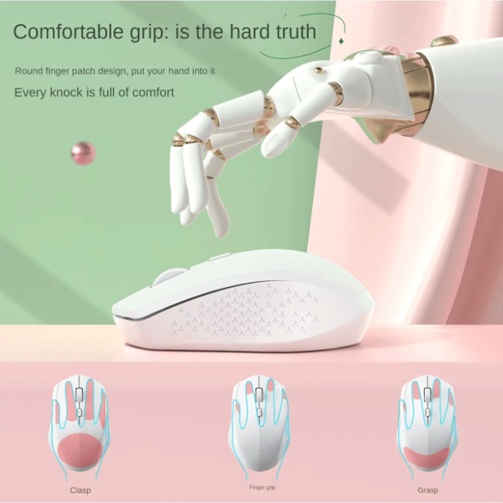 ErgoConnect Pro 1600 DPI Ergonomic Wireless Bluetooth Mouse Rechargeable DualMode For Laptop MacB 3