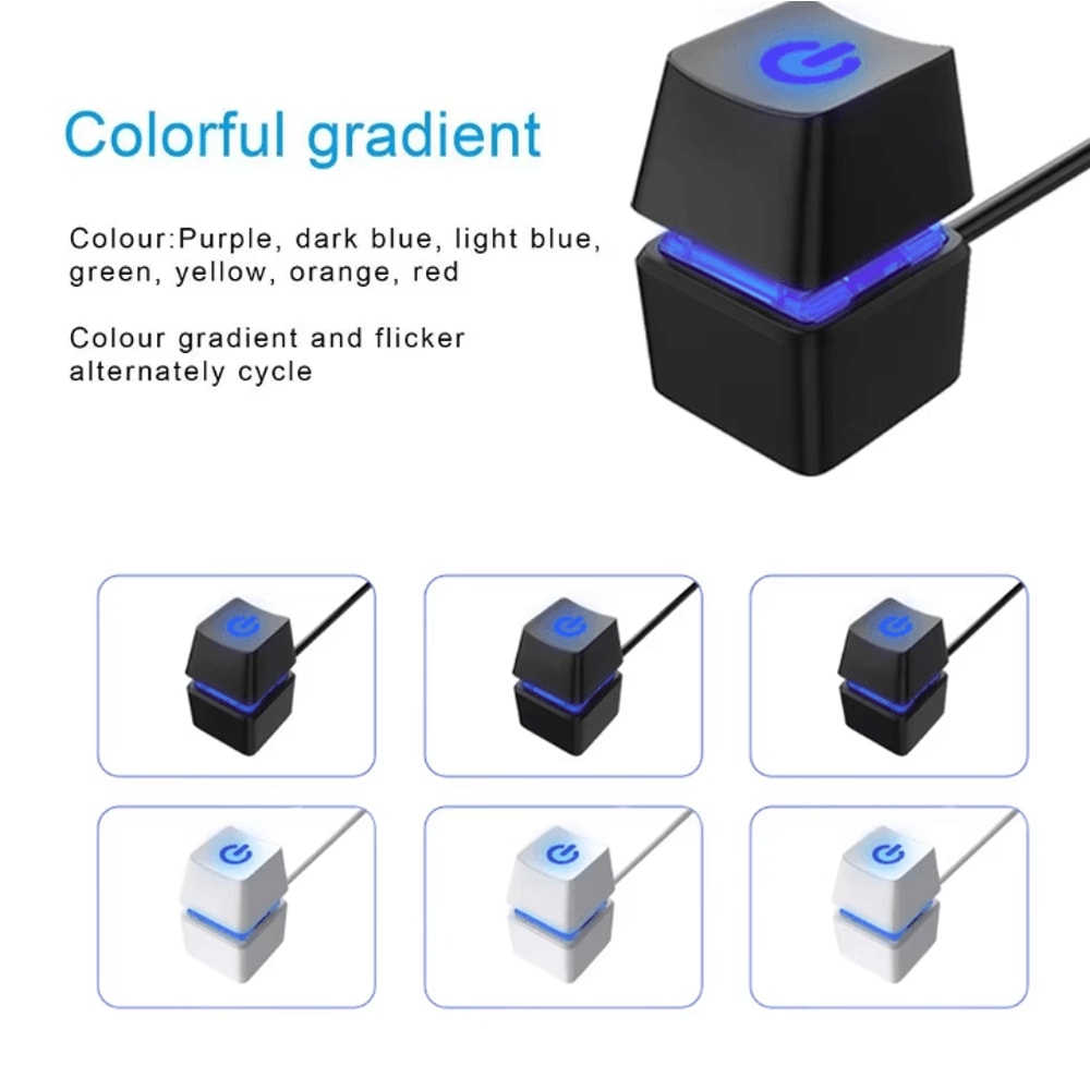 TEUCER KG1 2m External Start Power OnOff Button Extension Cable For PC Motherboard Power Switch 3