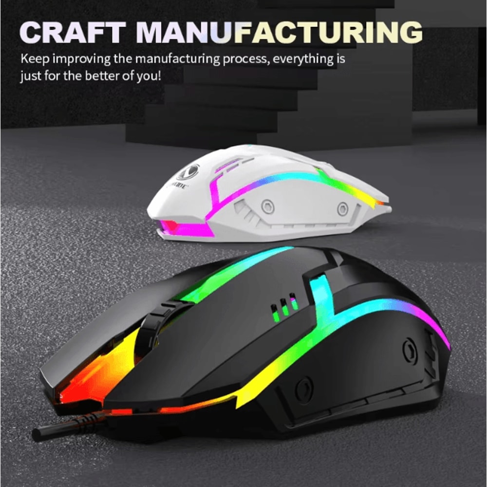 Limei S1 LED Luminous Wired Gaming Mouse Silent Click USB For Desktop Laptop 1