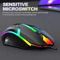 Limei S1 LED Luminous Wired Gaming Mouse Silent Click USB For Desktop Laptop 2
