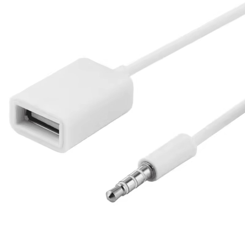 RoadLink Pro 15 Cm USB TypeA To 35 Mm AUX OTG Converter Cable MaletoFemale Audio Adapter 1