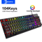 VortexBlade 104 RGB Wired Gaming Keyboard 104 Keys Mechanical Feel For Windows Laptop 0