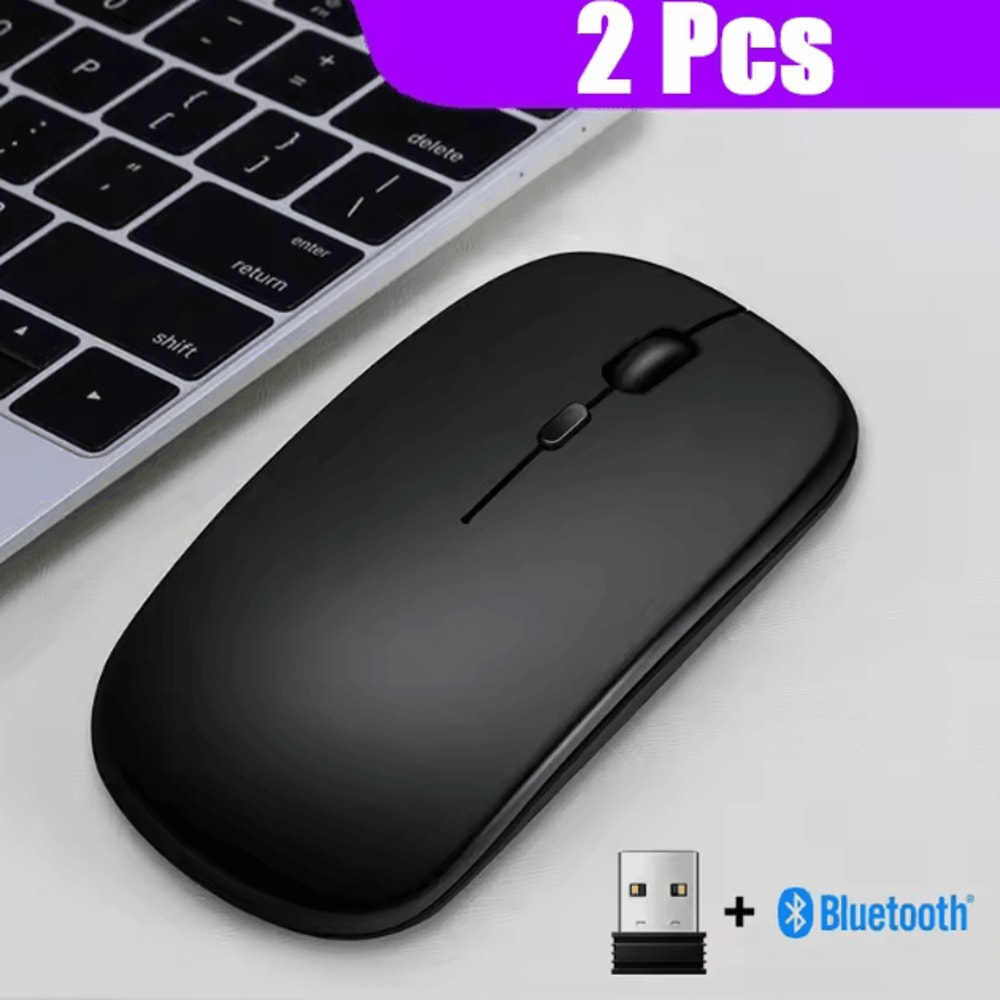 AirGlide Duo UltraThin DualMode Wireless Mouse With Bluetooth 50 And 24GHz For Laptop And Tablet 9