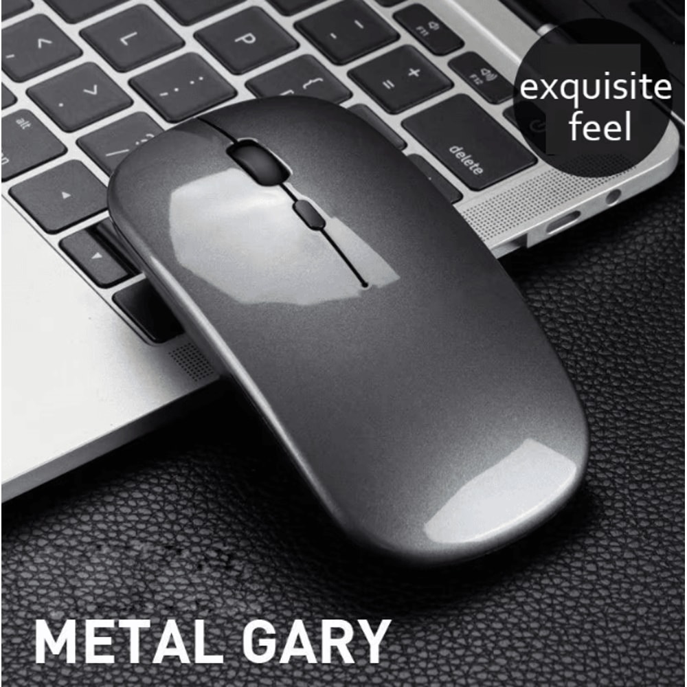AirGlide Duo UltraThin DualMode Wireless Mouse With Bluetooth 50 And 24GHz For Laptop And Tablet 2