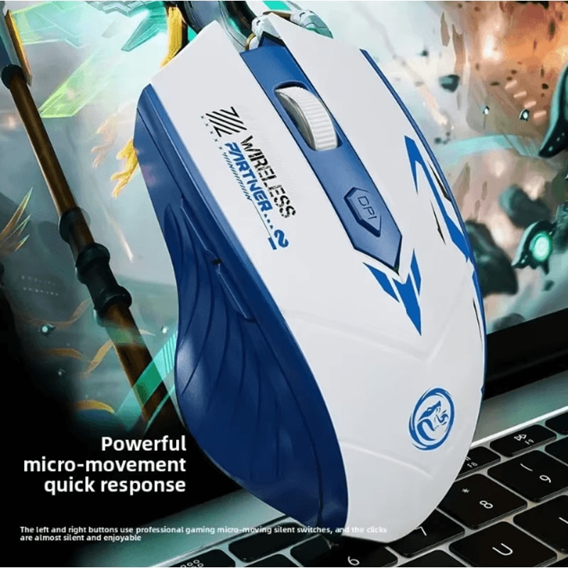 24G Wireless Mouse Bluetooth 54 Mouse DualMode Gaming Mice ESports Rechargeable Mouse 1600DPI PC Ga 4