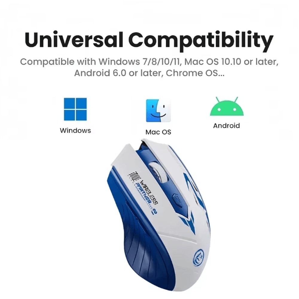 24G Wireless Mouse Bluetooth 54 Mouse DualMode Gaming Mice ESports Rechargeable Mouse 1600DPI PC Ga 5