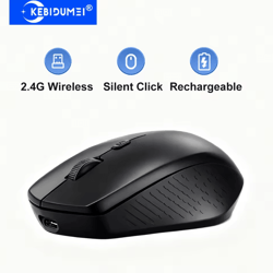 stealthglide pro 1600dpi wireless mouse – silent click rechargeable for pc, laptop & mac