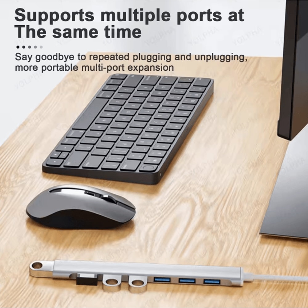 UltraPort 7in1 USBC Hub HighSpeed USB 30 USBA Multiport Splitter For PC And Laptop 4