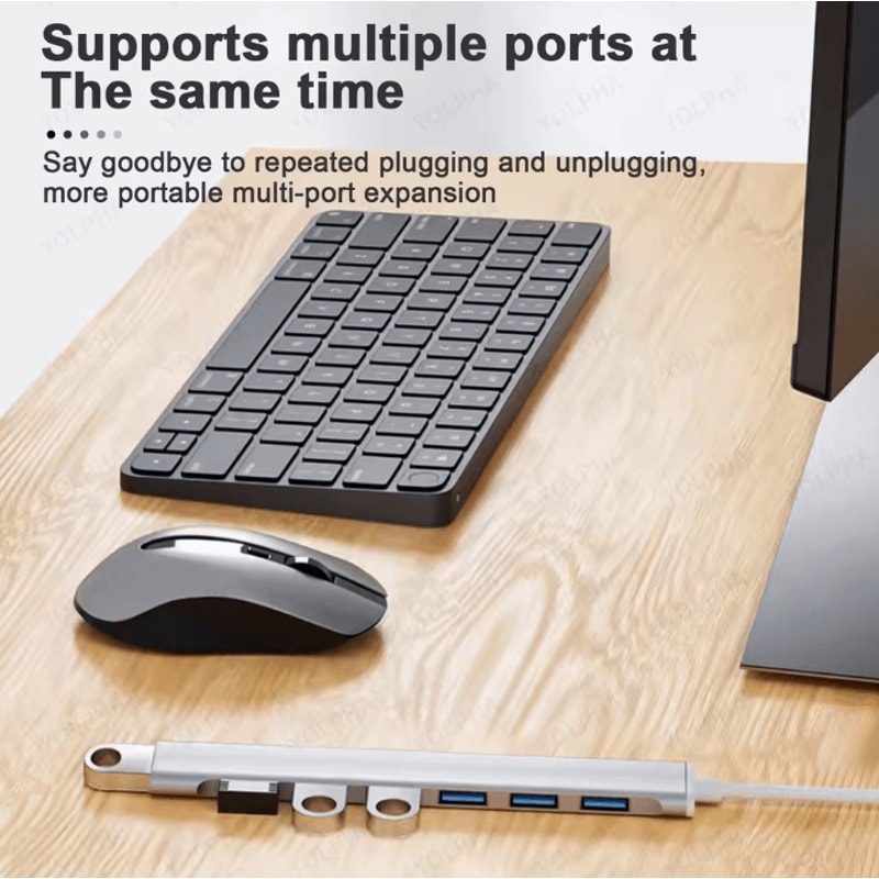 UltraPort 7in1 USBC Hub HighSpeed USB 30 USBA Multiport Splitter For PC And Laptop 4