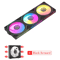 Coolcirc ARGB 120mm PC Case Fan LowNoise 3in1 PWM Cooling Fan With Mirror Light 6