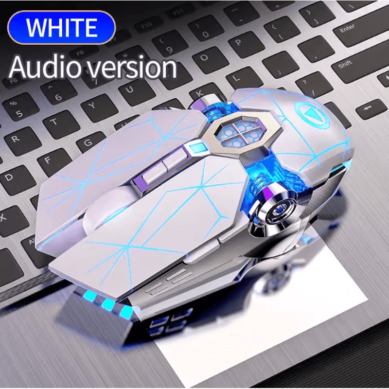 ShadowSilence 3200DPI Wired Gaming Mouse Silent USB Optical With LED Backlit 6