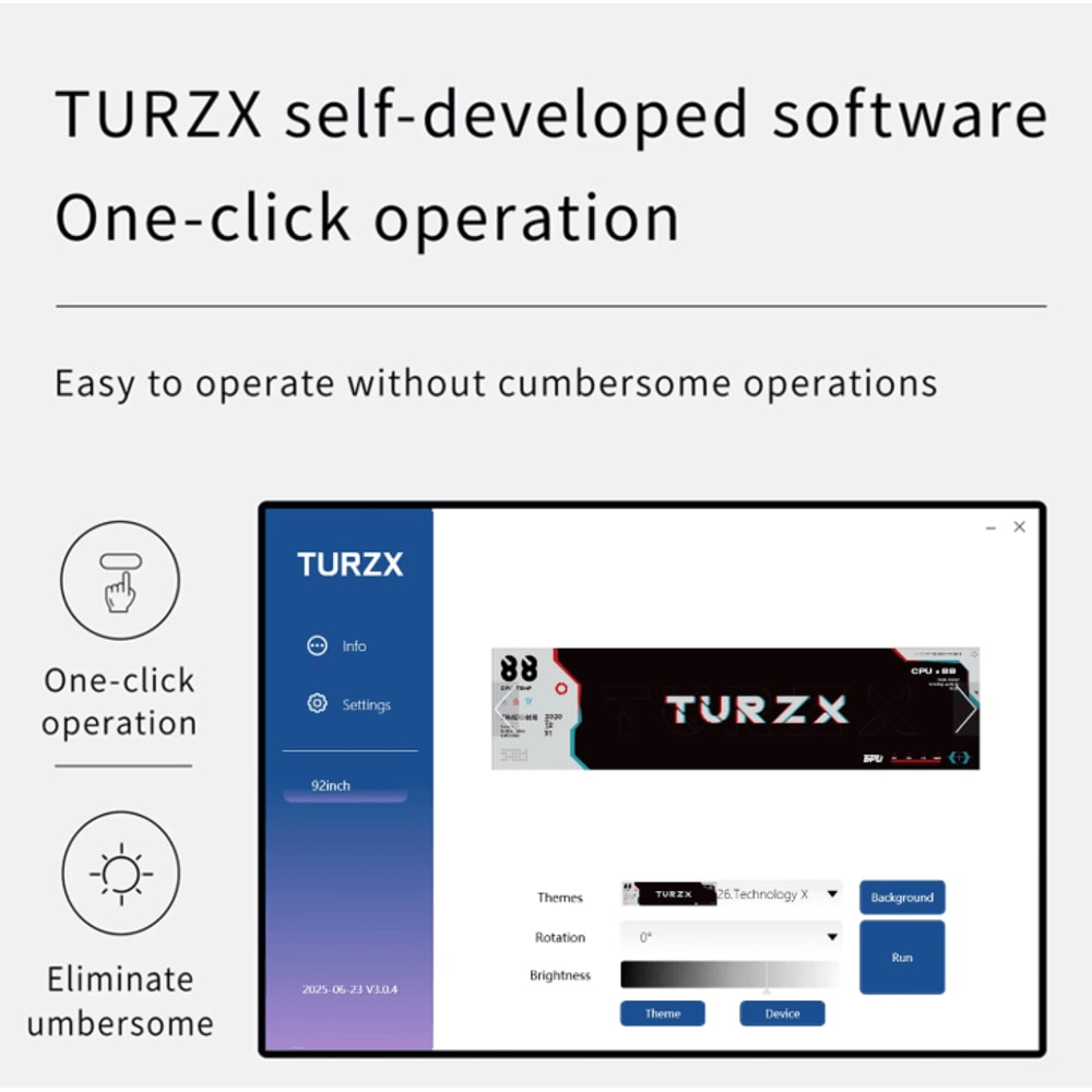 TURZX 92 Inches USBC Secondary Monitor IPS LCD Sub Screen With HighResolution Display 2