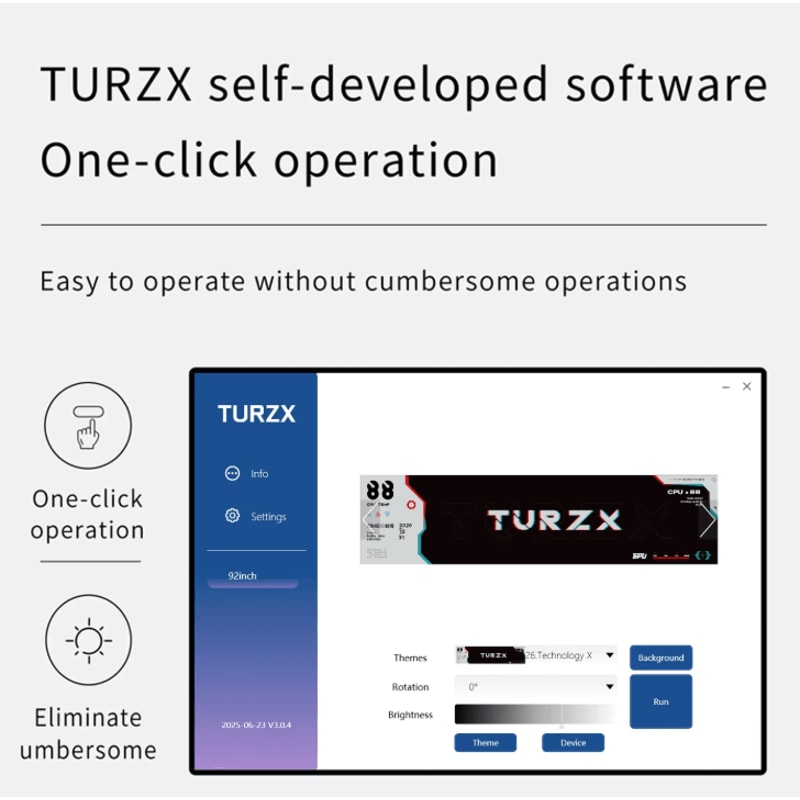TURZX 92 Inches USBC Secondary Monitor IPS LCD Sub Screen With HighResolution Display 2