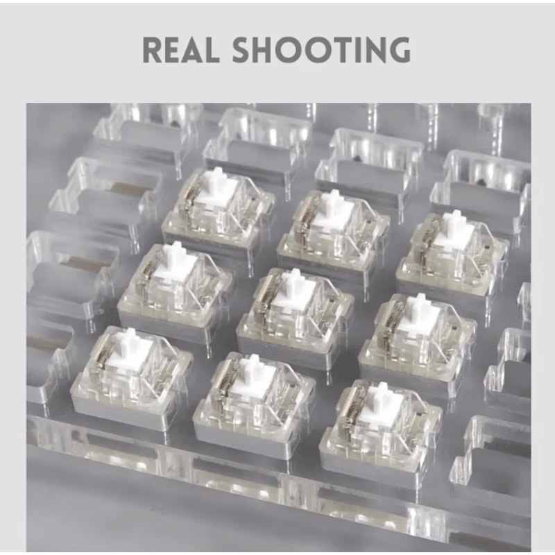 KTT Kang White V3 Mechanical Keyboard Switches 3Pin Custom Linear RGB SMD Set Compatible With MX 4