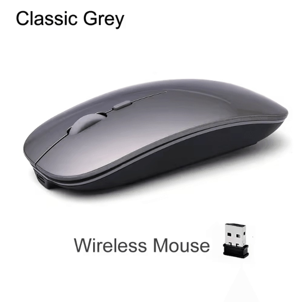 UltraSilent Rechargeable Wireless Optical Mouse UltraThin 24 G Mini USB Mouse For Laptop PC 4