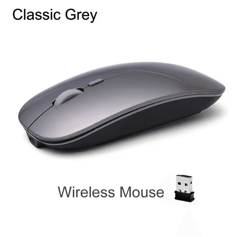 UltraSilent Rechargeable Wireless Optical Mouse UltraThin 24 G Mini USB Mouse For Laptop PC 4