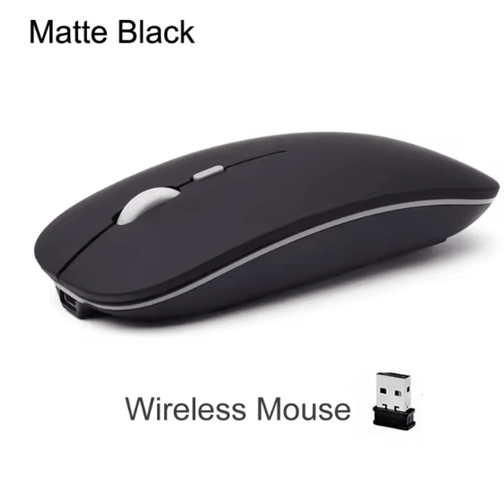 UltraSilent Rechargeable Wireless Optical Mouse UltraThin 24 G Mini USB Mouse For Laptop PC 6