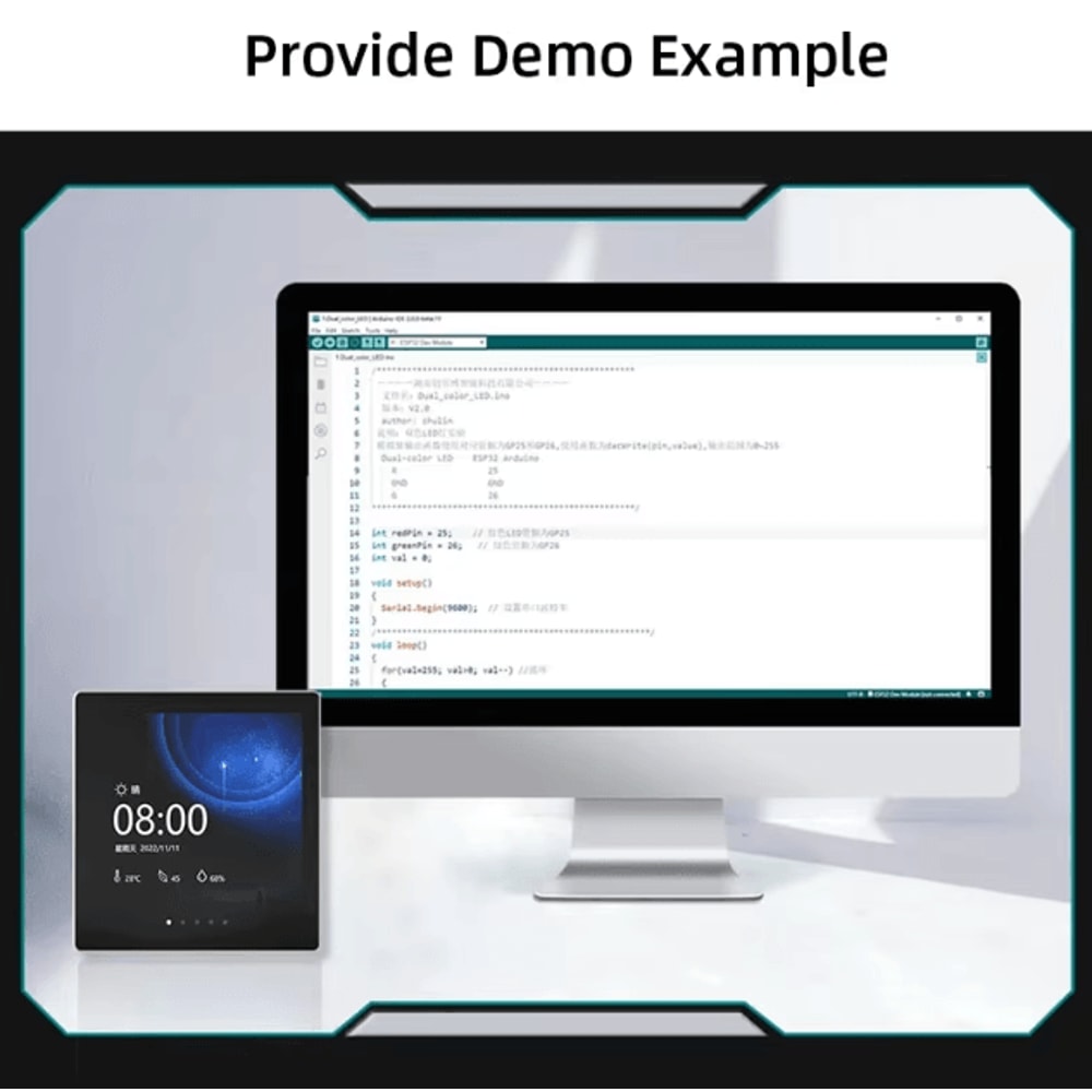 TURZX 4Inches ESP32S3 Development Board USBC Touchscreen LCD IoT Arduino Friendly Display Module 1