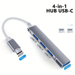 ultralink 4-port usb-c hub adapter – high-speed type-c 3.0/3.1 otg multiport docking station