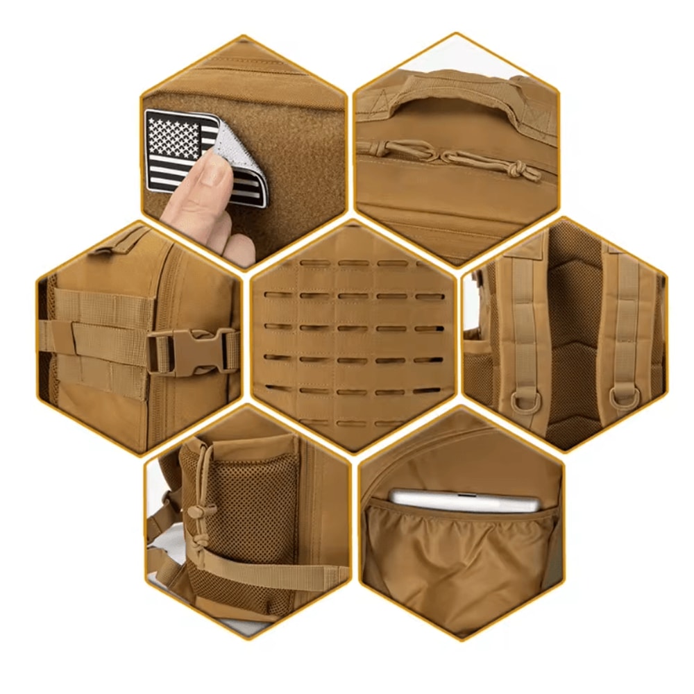 TrailPro 25L Tactical Backpack MOLLE Outdoor Rucksack For Hiking Survival EDC 1