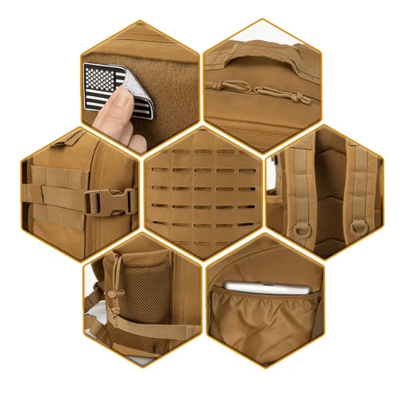 TrailPro 25L Tactical Backpack MOLLE Outdoor Rucksack For Hiking Survival EDC 1