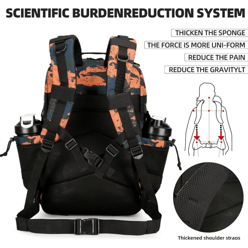 TitanTrail 45 L Tactical Backpack Large Waterproof Outdoor Rucksack For Hiking Camping Climbing 2