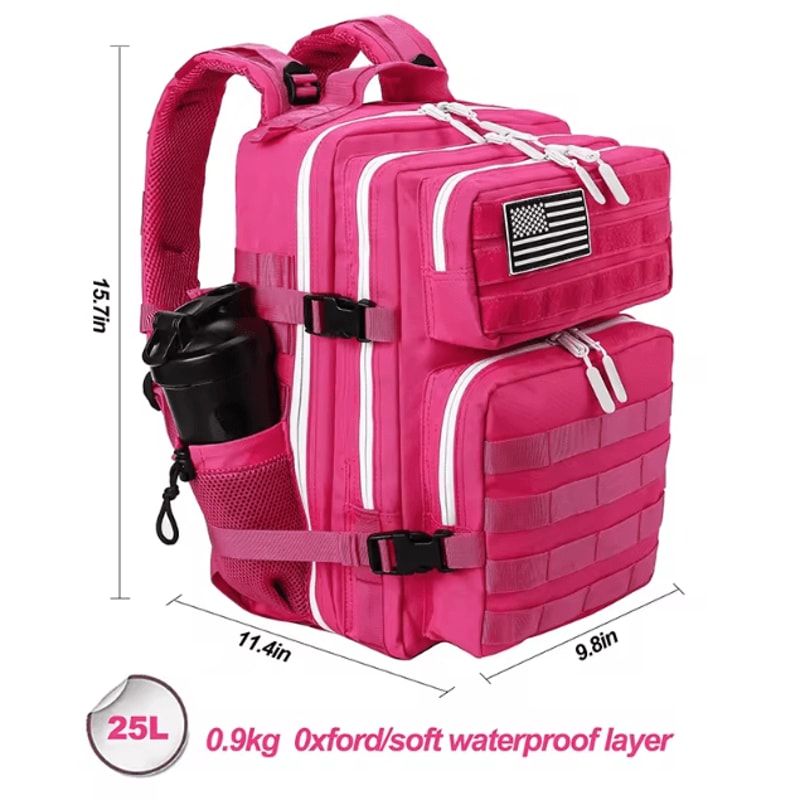 LHI 25 L Tactical Sports Backpack Compact Outdoor Rucksack With Bottle Holder For Fitness Travel 4