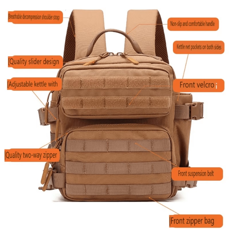 TrailMaster 9L MOLLE Sport Backpack 3 Day Bug Out EDC Pack For Camping Hiking 1