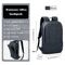 HK Slim 156 Inches Waterproof Laptop Backpack USB Charging Business Travel Bag For Men 5