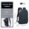 HK Slim 156 Inches Waterproof Laptop Backpack USB Charging Business Travel Bag For Men 5