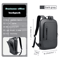 HK Slim 156 Inches Waterproof Laptop Backpack USB Charging Business Travel Bag For Men 7