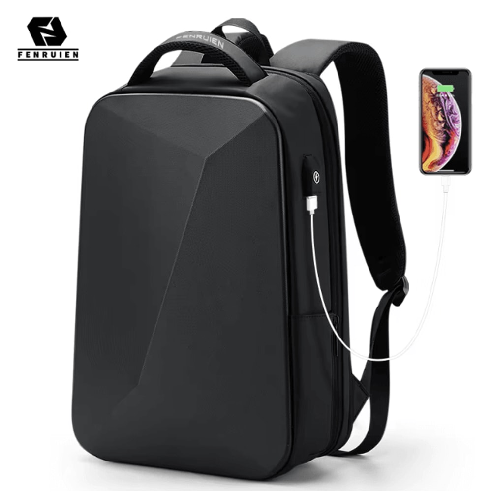 Fenruien AntiTheft Waterproof Laptop Backpack USB Charging Travel Business School Bag 0