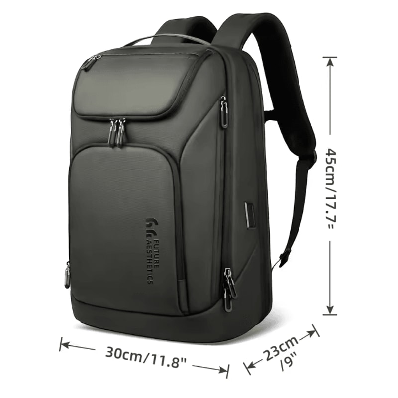 Heroic Knight 173Inch Business Laptop Backpack Waterproof HighCapacity Travel Bag With USB Chargin 8