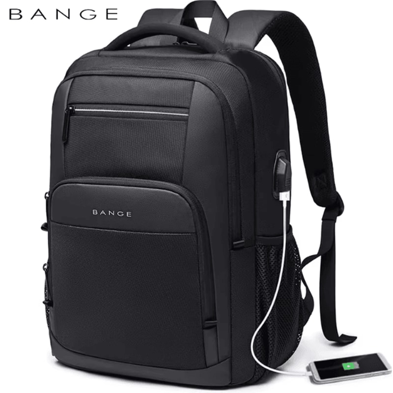 BANGE Travel Waterproof USB Charging Backpack Fits 156Inch Laptop For School Work Travel 0