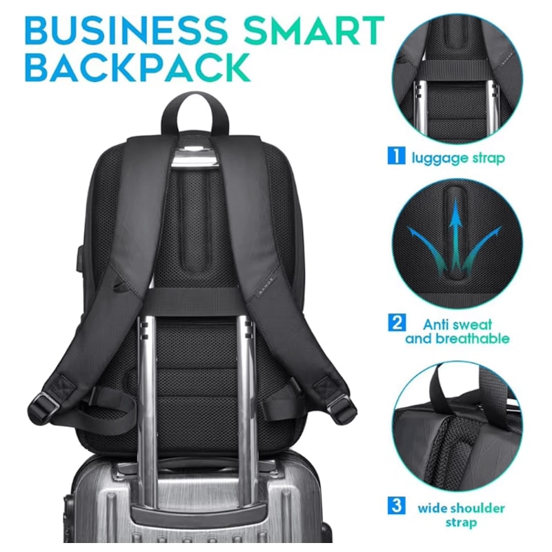 BANGE Travel Waterproof USB Charging Backpack Fits 156Inch Laptop For School Work Travel 2