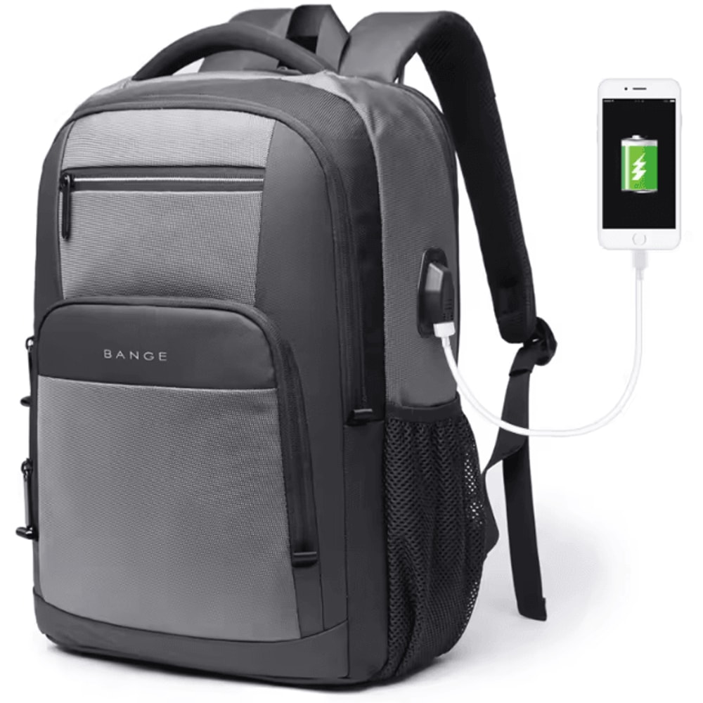 BANGE Travel Waterproof USB Charging Backpack Fits 156Inch Laptop For School Work Travel 8