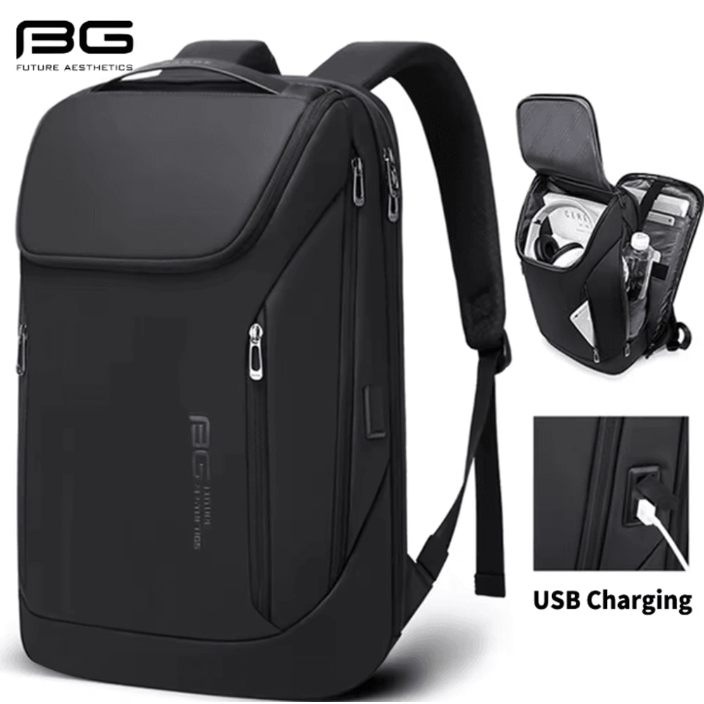 BANGE USB Charging Waterproof 17Inch Laptop Backpack Travel Business School Mochila For Men 0