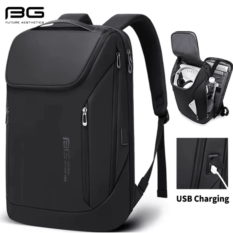 BANGE USB Charging Waterproof 17Inch Laptop Backpack Travel Business School Mochila For Men 0
