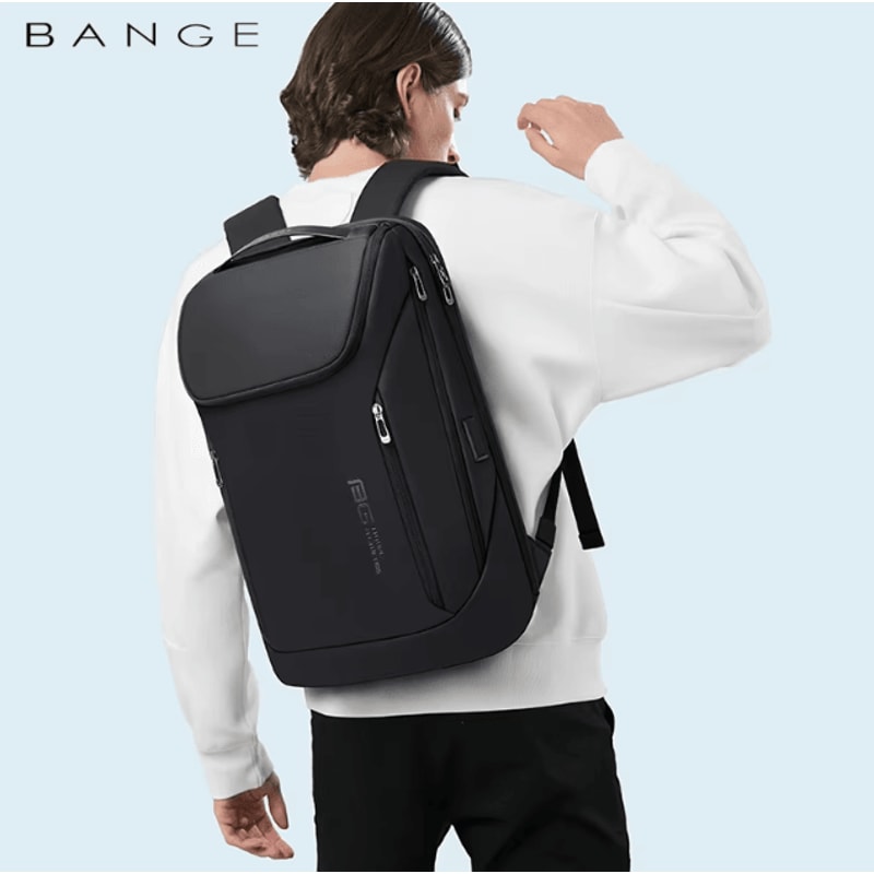 BANGE USB Charging Waterproof 17Inch Laptop Backpack Travel Business School Mochila For Men 1