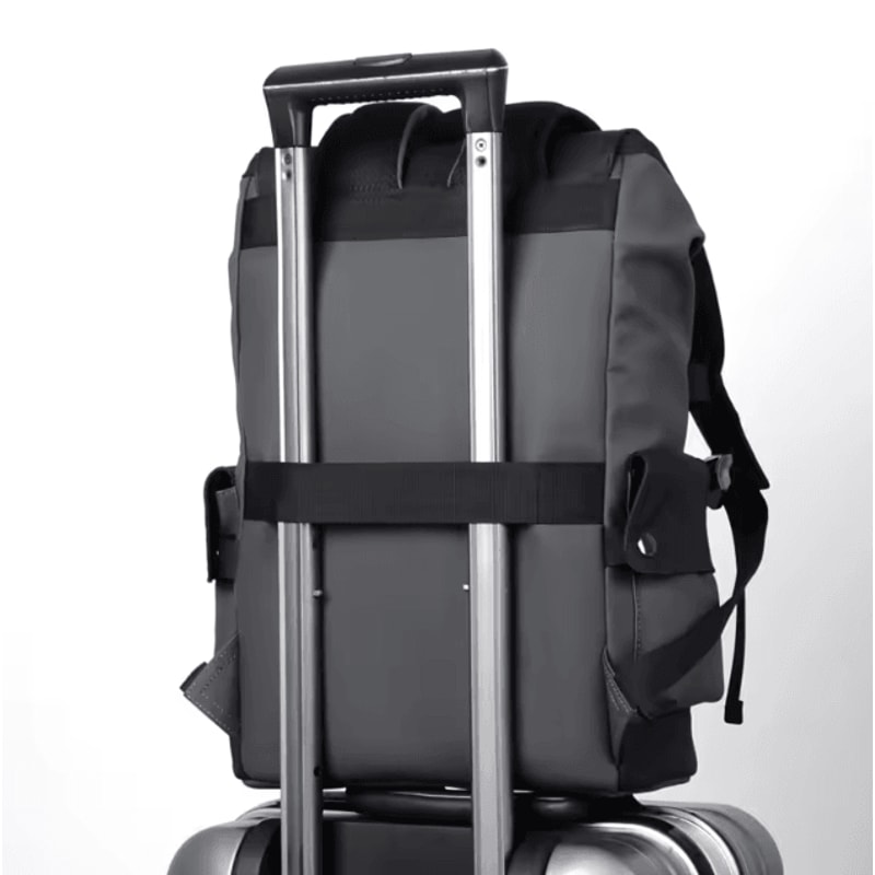 UrbanPro PU Leather Waterproof Laptop Backpack Large USB Charging Computer Bag For Men 2