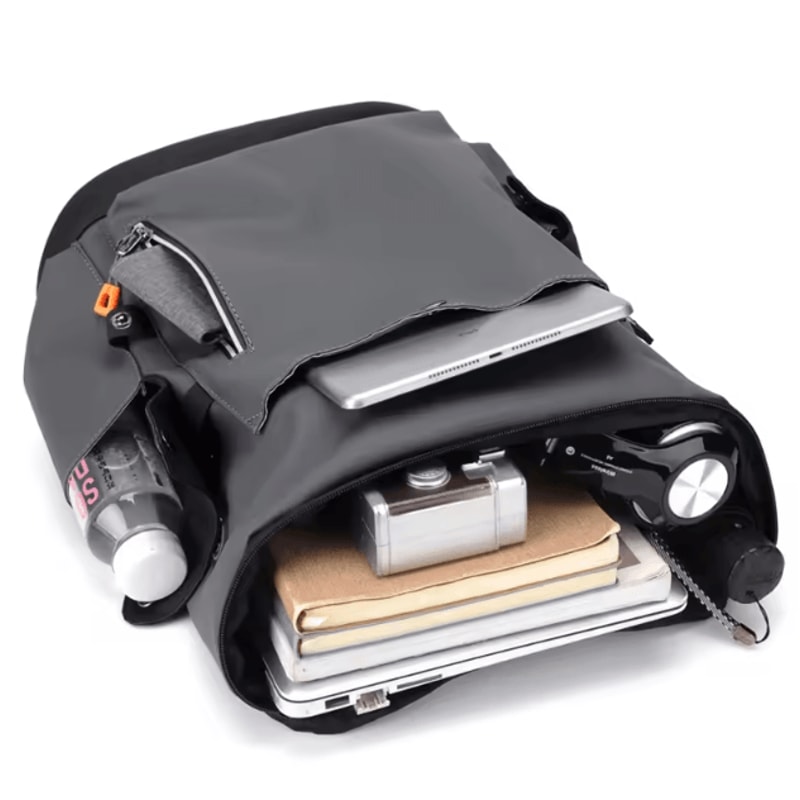 UrbanPro PU Leather Waterproof Laptop Backpack Large USB Charging Computer Bag For Men 3