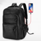 UrbanEdge USB Charging PU Leather Laptop Backpack Large Capacity Computer School Bag For Teenage 0