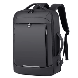 titanpro 17-inch business laptop backpack – waterproof expandable usb charging bag for men