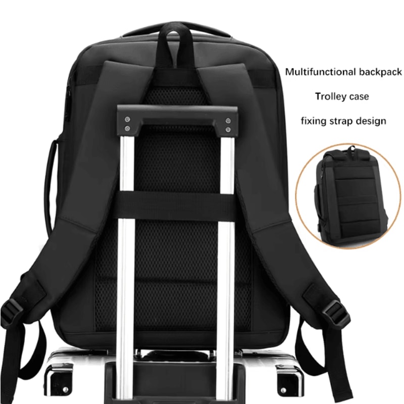 TitanPro 17Inch Business Laptop Backpack Waterproof Expandable USB Charging Bag For Men 4