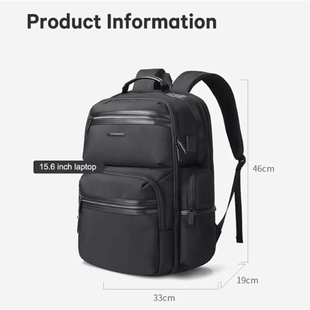 BANGE 156Inch AntiTheft Laptop Backpack Waterproof Oxford USB Recharging Travel Fashion Bag For M 1
