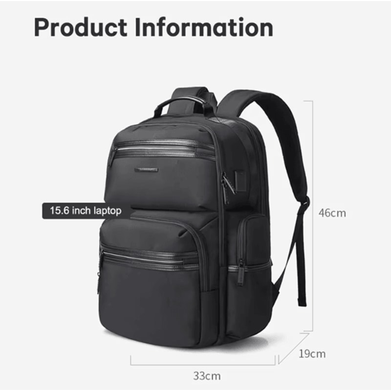 BANGE 156Inch AntiTheft Laptop Backpack Waterproof Oxford USB Recharging Travel Fashion Bag For M 1