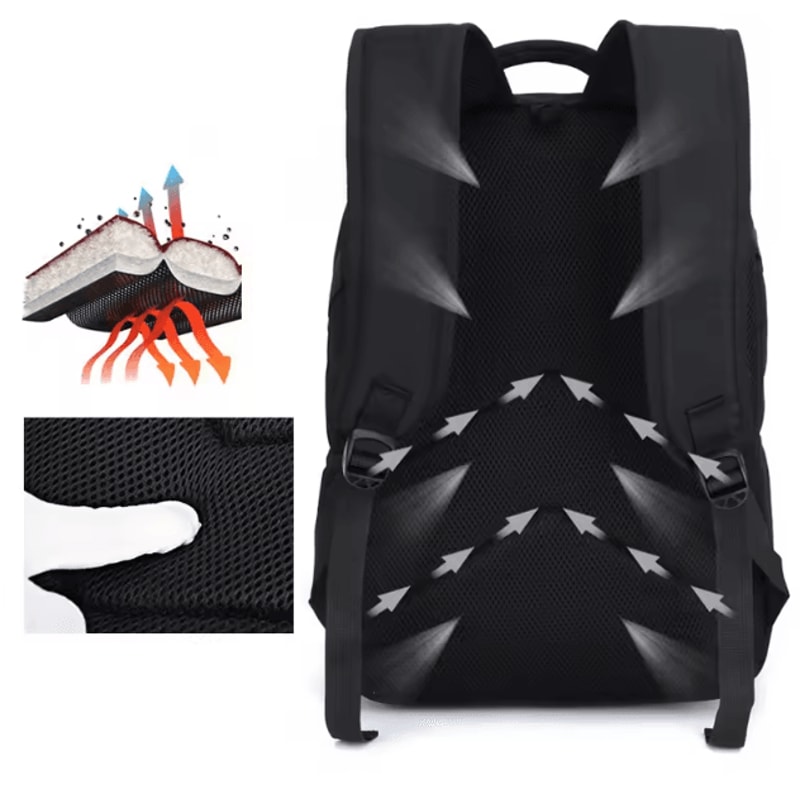 UrbanShield 17Inch USB Charging Laptop Backpack Multifunction Business Travel AntiTheft Waterproo 2